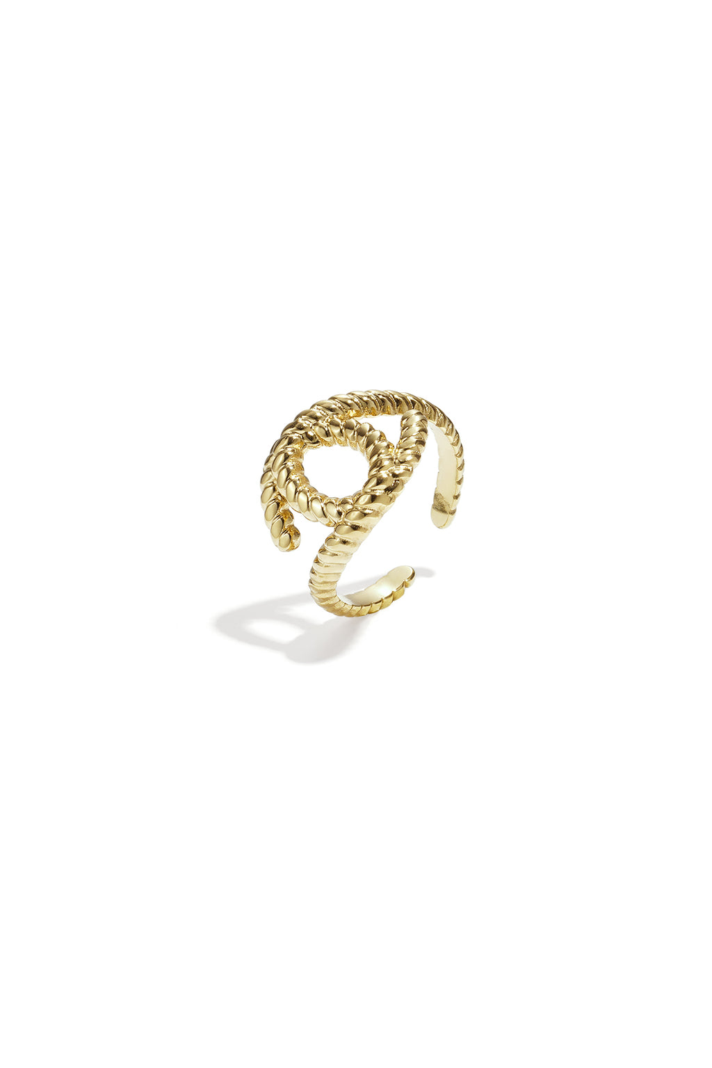 Line Ring opvallende lijnen ring Goudkleur – NOLAH