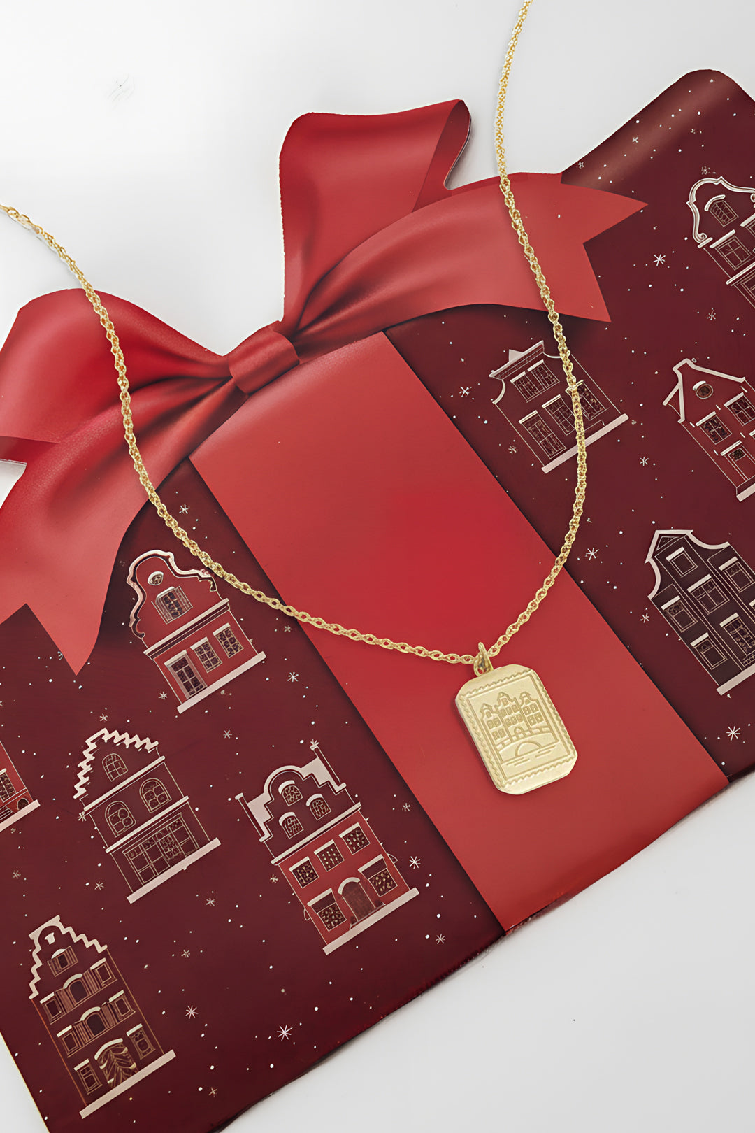Canal House ketting Amsterdams grachtenpand goud – NOLAH