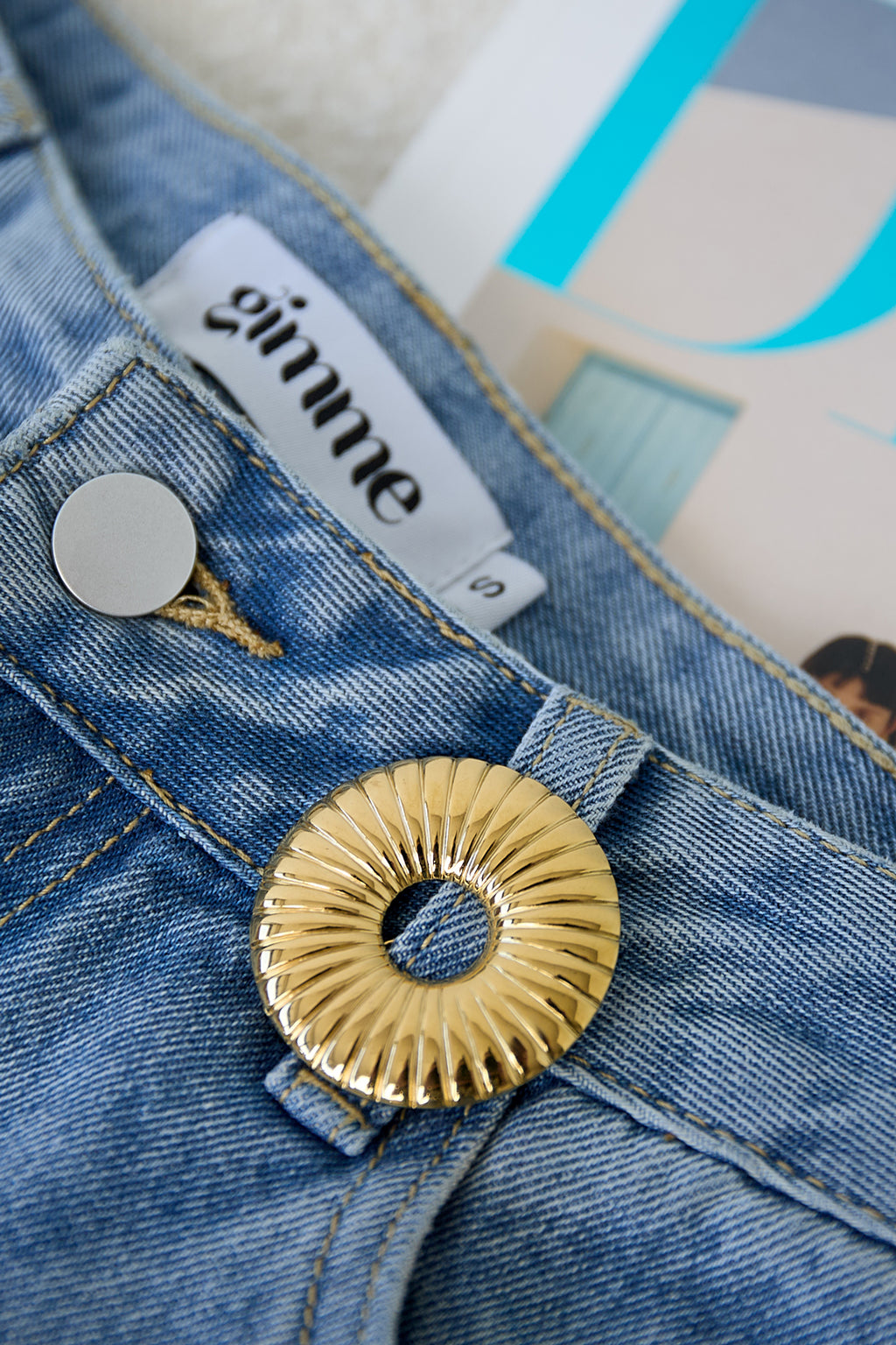 Stripe Pin broche haarspeld cirkel streepjes – NOLAH