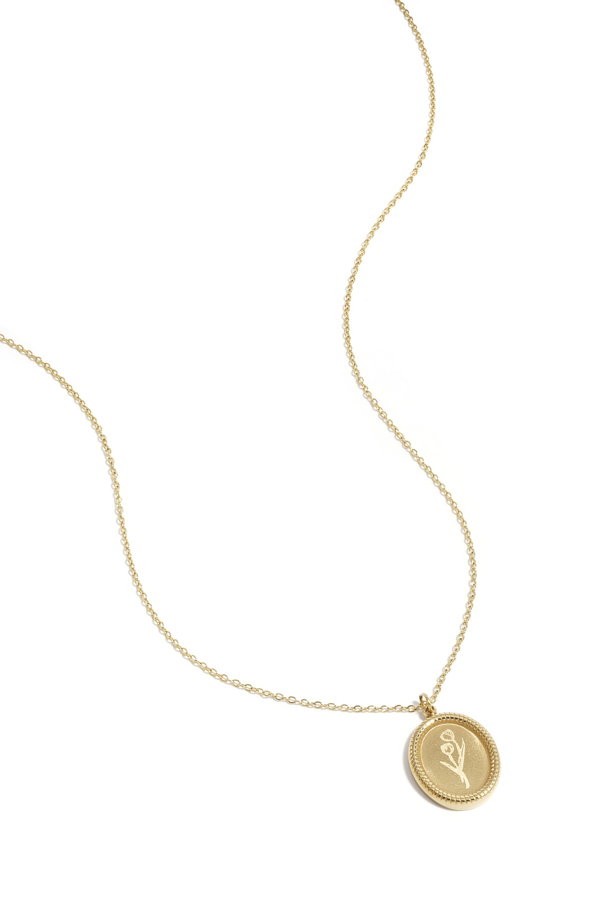 Tulp Bloom ketting met tulp hanger Goudkleur – NOLAH