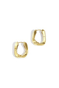 Twist Hoops rechthoekige gedraaide creolen Goudkleur – NOLAH