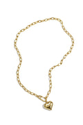 Front Heart ketting hart met frontsluiting Goudkleur – NOLAH