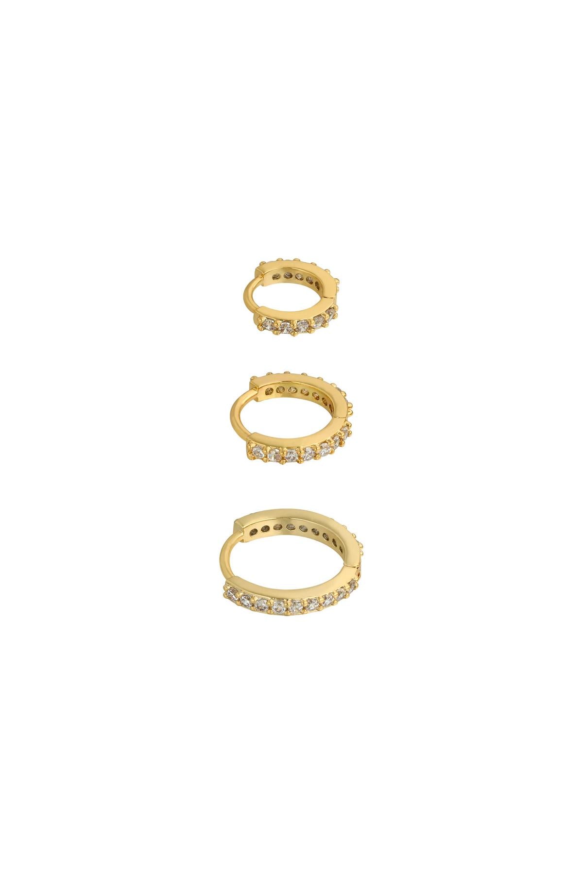 Copper Circles creolen set koper zirkonia Roze – NOLAH