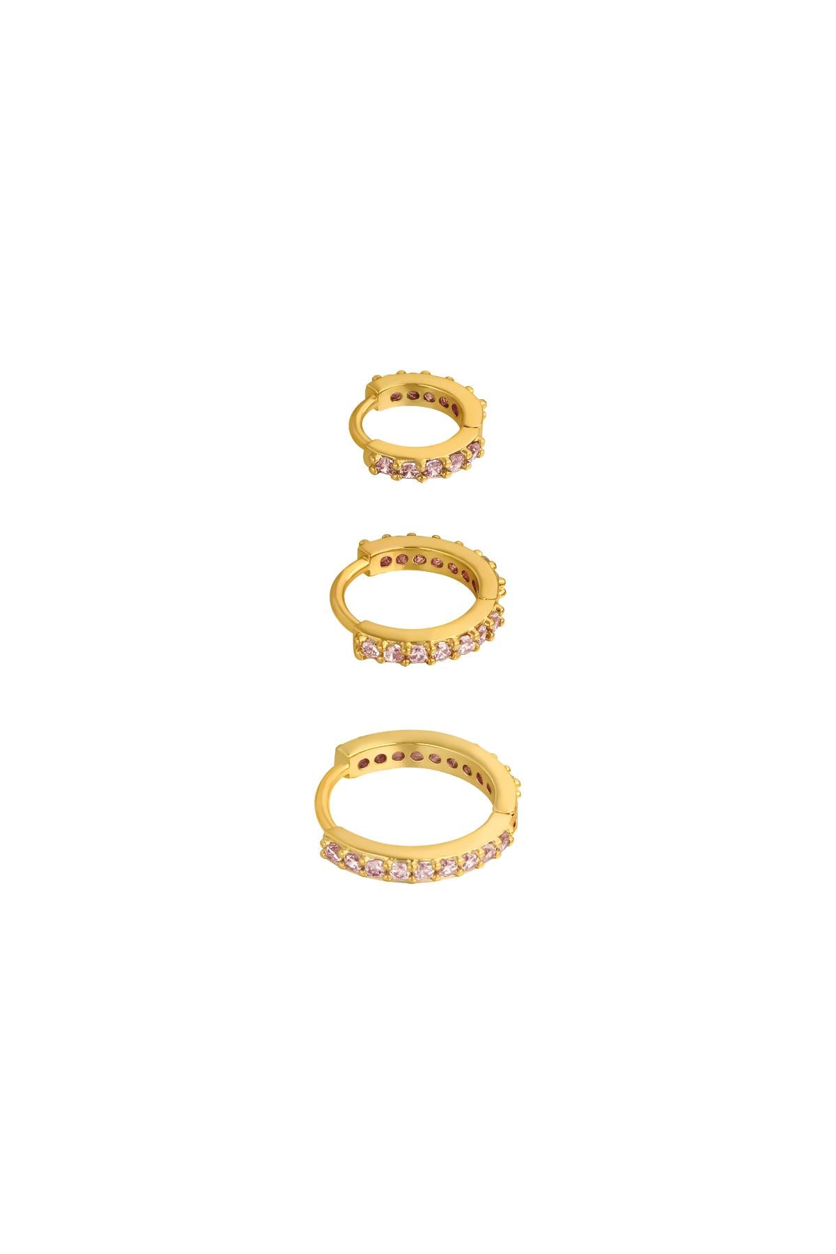 Copper Circles creolen set koper zirkonia kleur – NOLAH