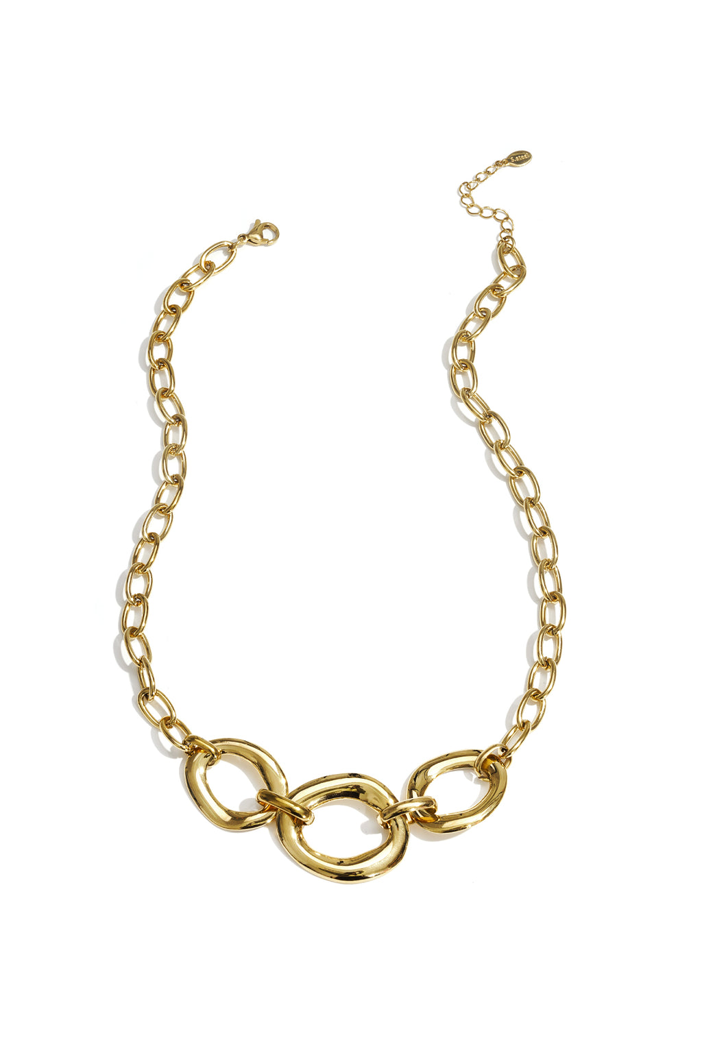 Globe Chain ketting met ronde statement stukken Goudkleur – NOLAH