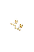 Stripe Studs mini staafje oorbellen Goudkleur – NOLAH