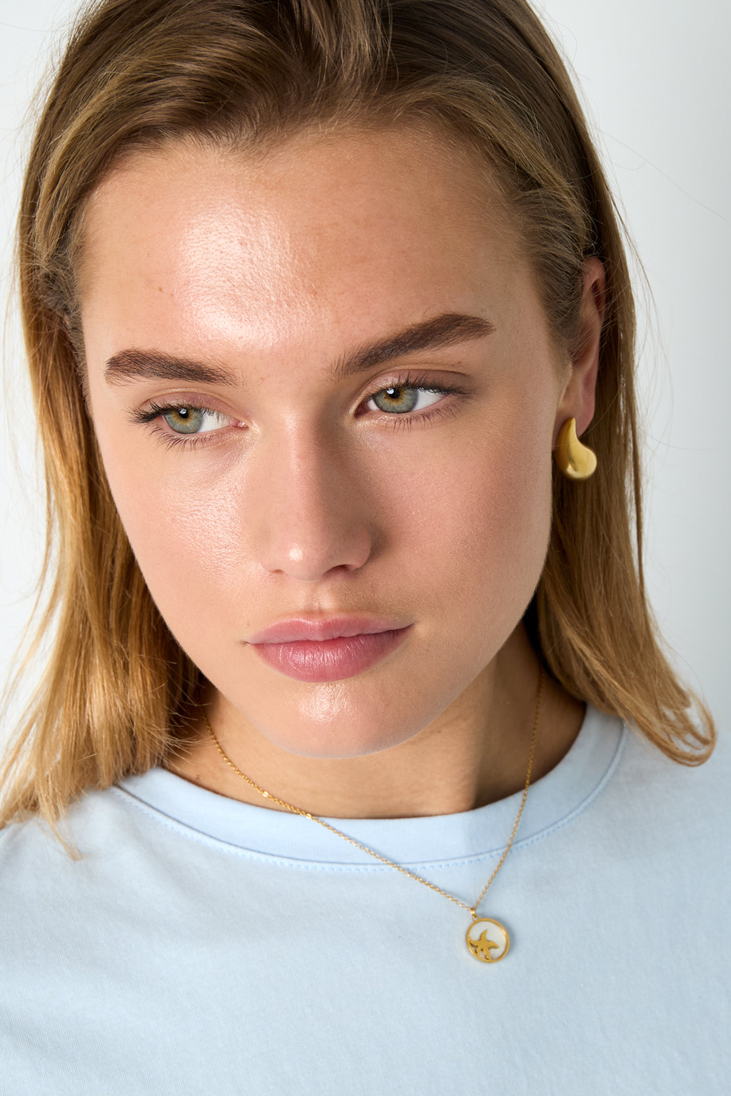 Sea Star ketting met zeester in cirkel zilveren kleur – NOLAH