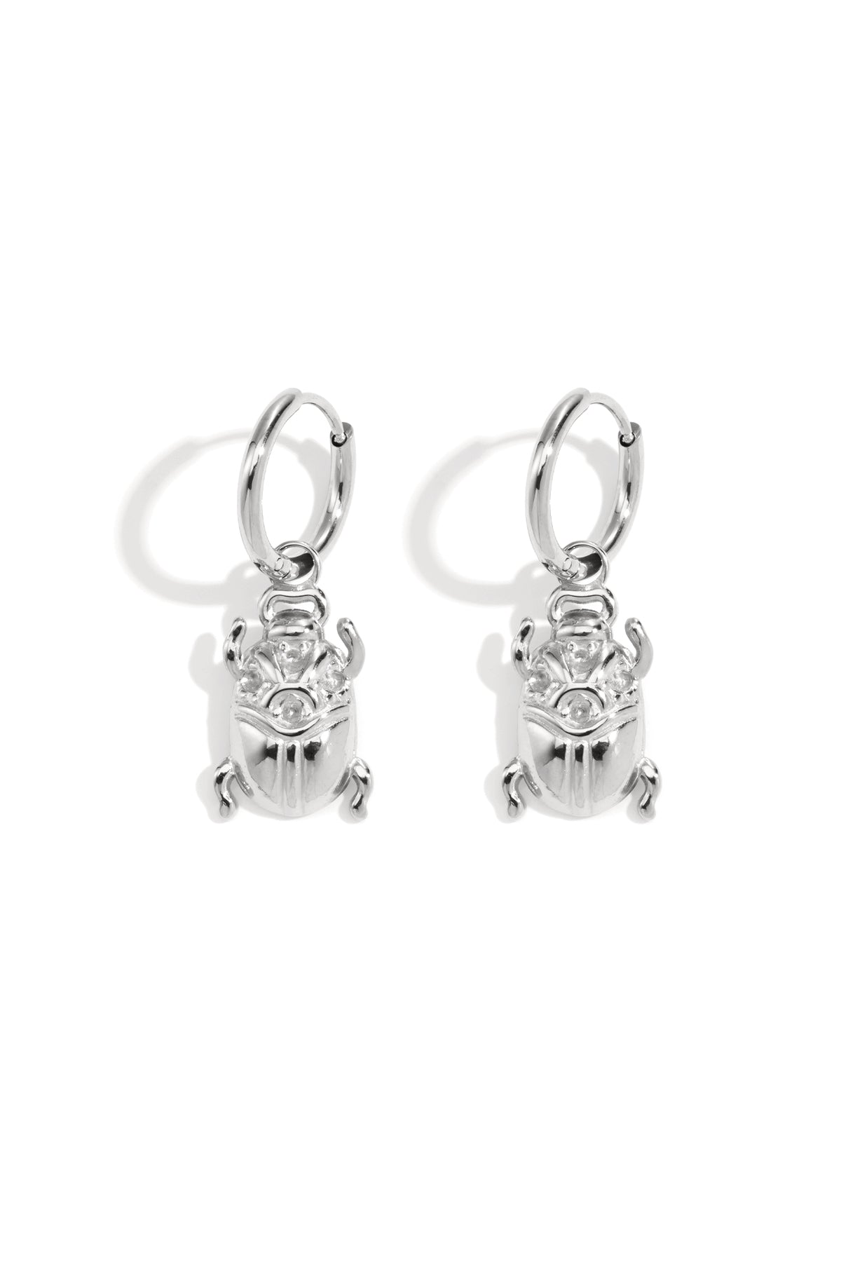 Wild Drops oorbellen druppelvorm dieren-print zilveren kleur – NOLAH