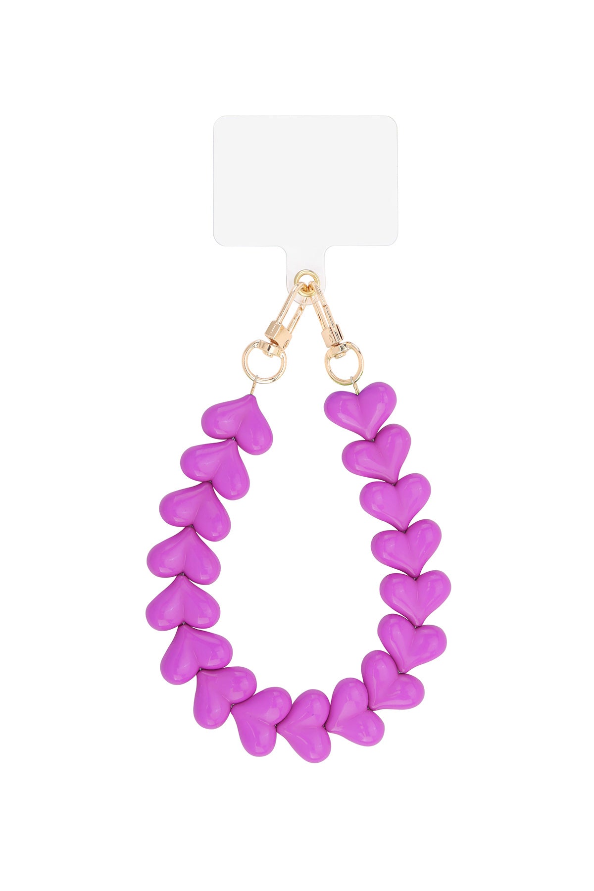 Heartbeat Cord telefoonkoord met hartjes Lichtblauw – NOLAH