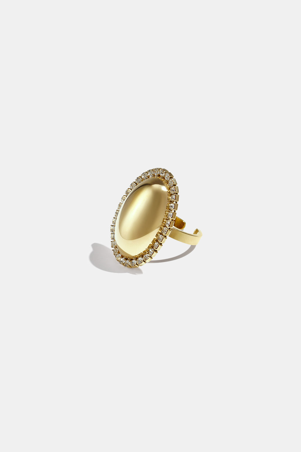 Halo Ring ovale statement ring met steentjes – NOLAH
