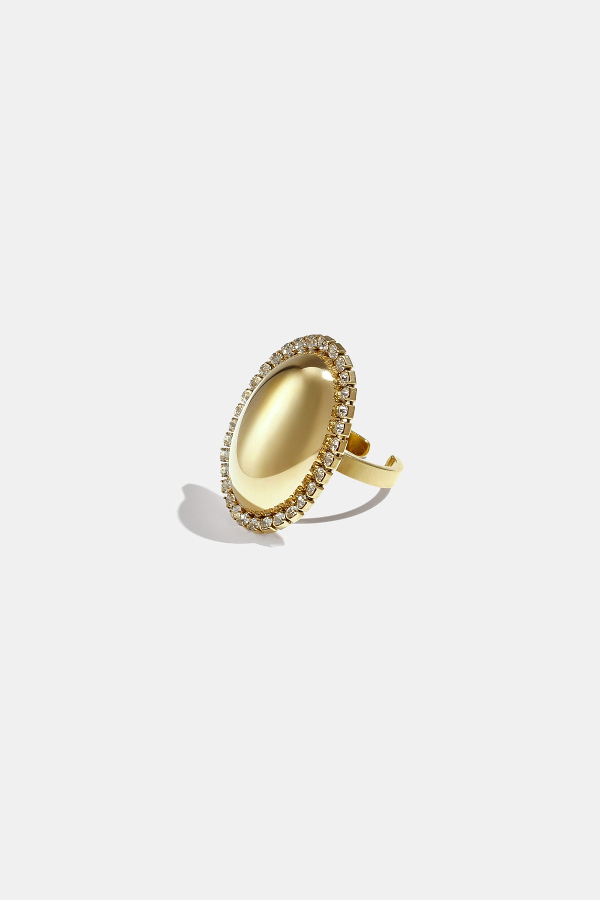 Halo Ring ovale statement ring met steentjes – NOLAH