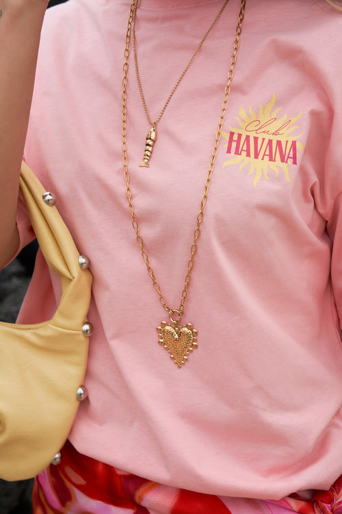 Chunky Heart lange ketting met grote hart hanger – NOLAH
