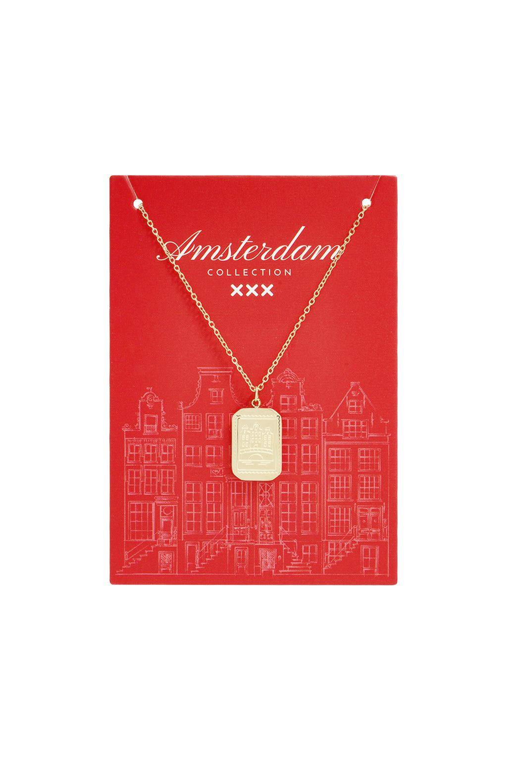 Canal House ketting Amsterdams grachtenpand goud – NOLAH