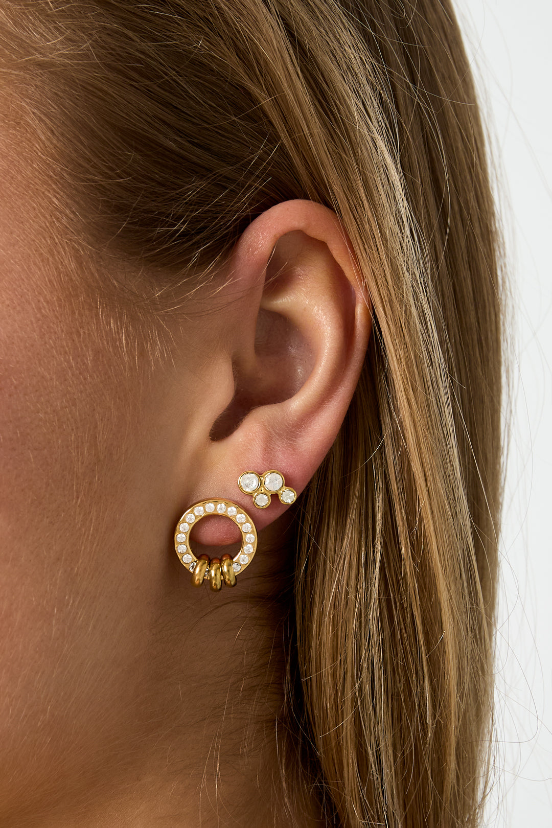 Sparkle Studs belegde oorknopjes ringetjes kleur – NOLAH