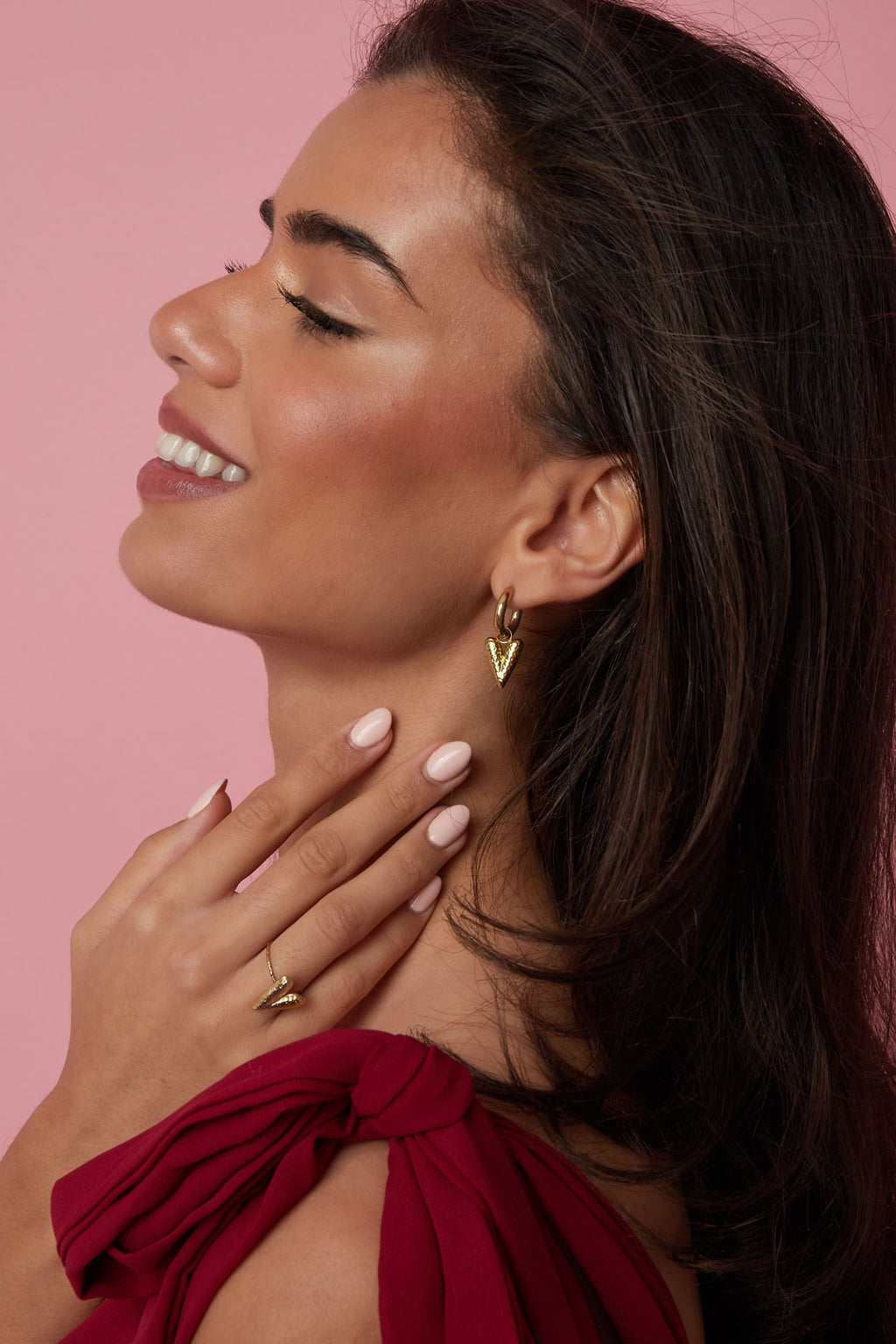 Textured Heart oorbellen gestructureerd hart zilveren kleur – NOLAH