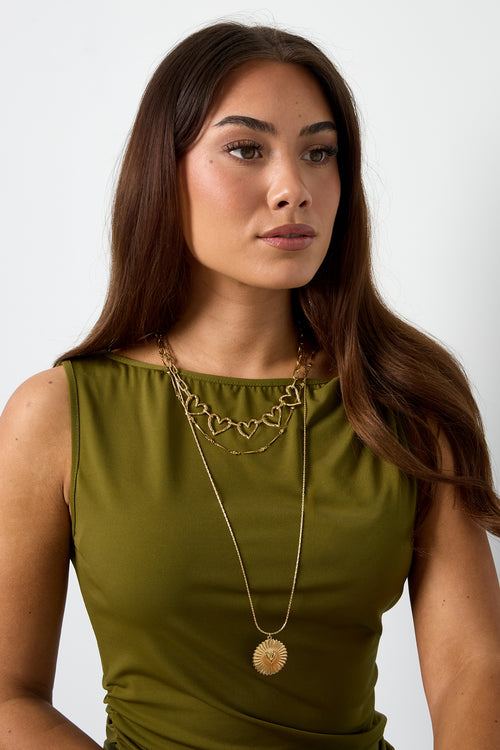 Big Charm lange ketting met grote hart hanger – NOLAH