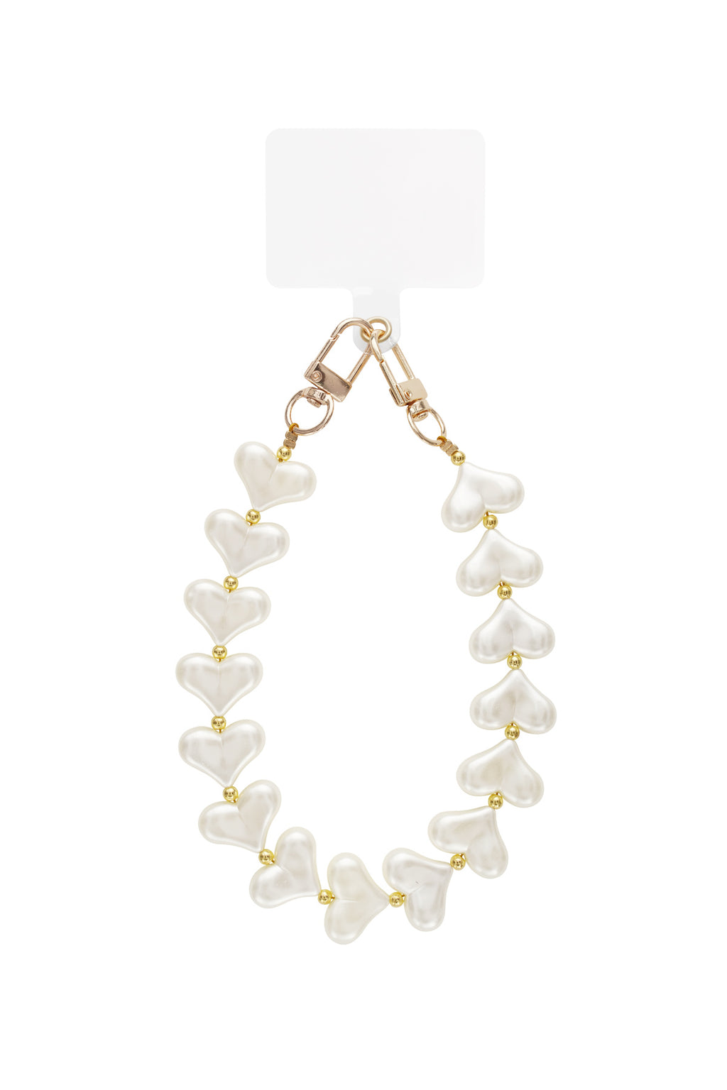 Pearl Crush telefoonkoord met parels en hartjes – NOLAH
