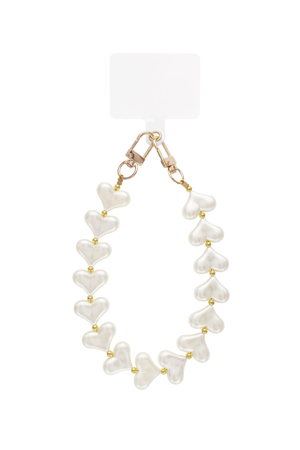Pearl Crush telefoonkoord met parels en hartjes – NOLAH