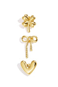 Lucky Heart hart broche met klaver detail goud – NOLAH