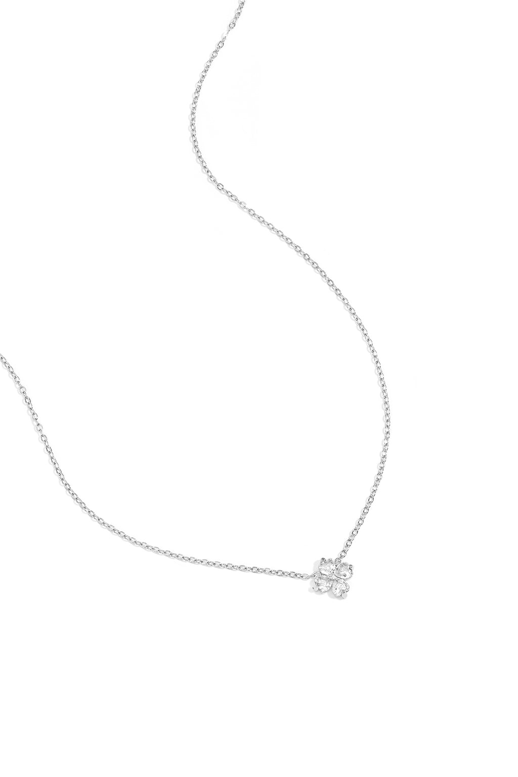 Lucky Charm ketting klaver zirconia goud – NOLAH