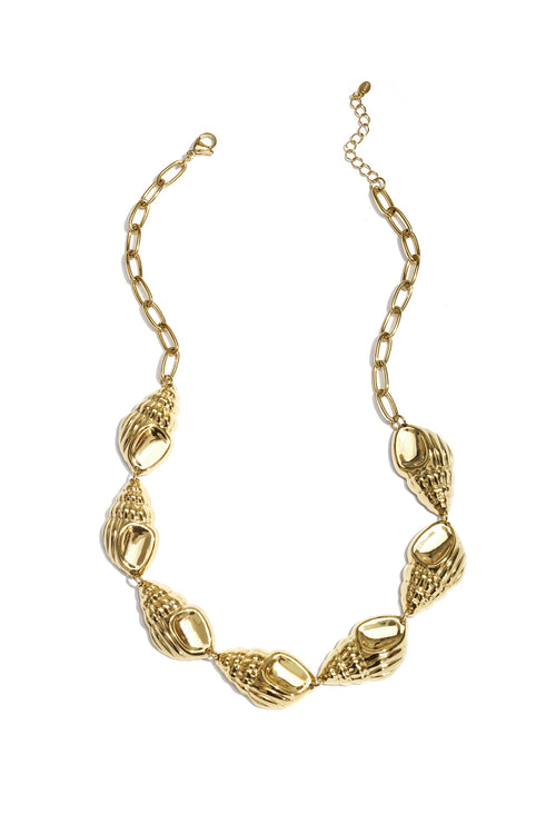 Beach Statement ketting met grote schelpen goud – NOLAH