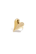 Heart Statement ring hart met strass Goudkleur – NOLAH