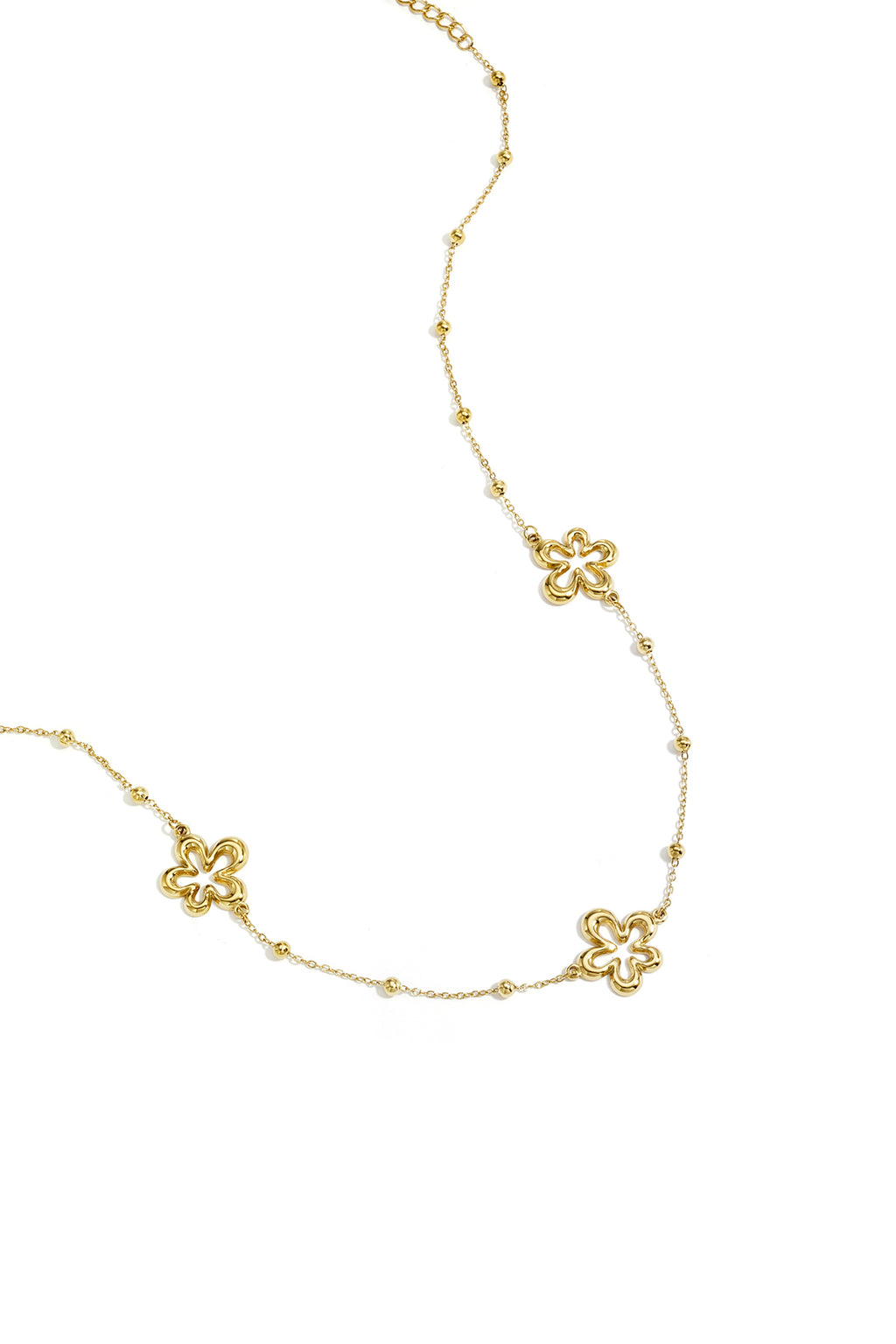 Coral Bloom ketting met koraal bloemen Goudkleur – NOLAH