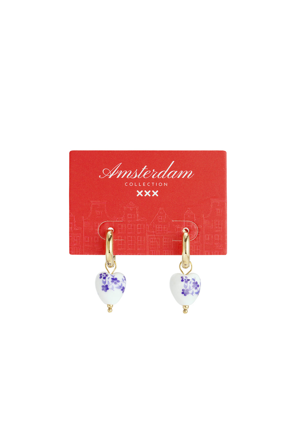 Petal Pop oorbellen met keramiek bloem goud – NOLAH