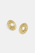 Hammered Drops oorbellen met hamerpatroon goud – NOLAH