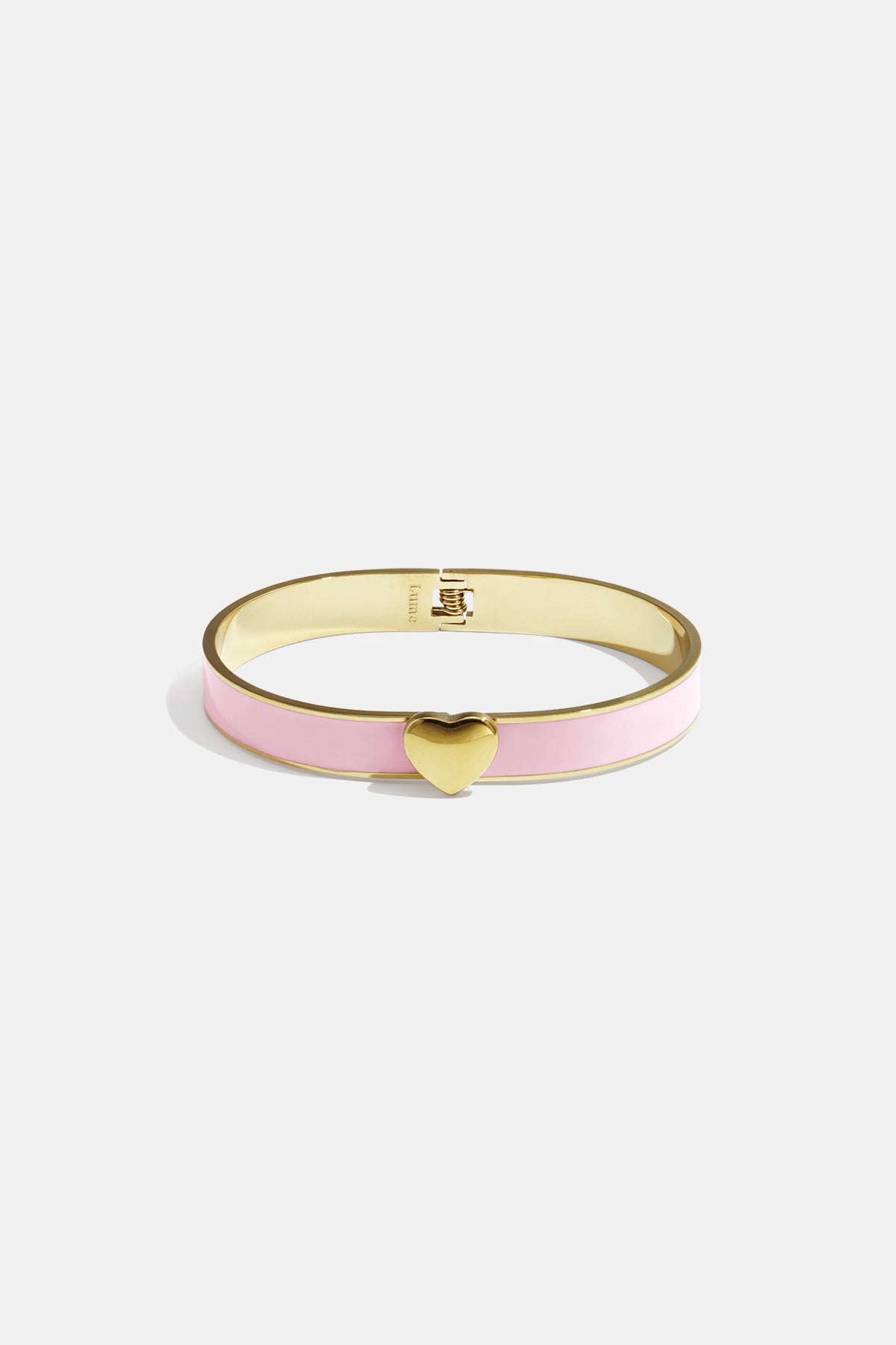 Mini Heart Band armband 0,9 cm met hart Rozerood – NOLAH