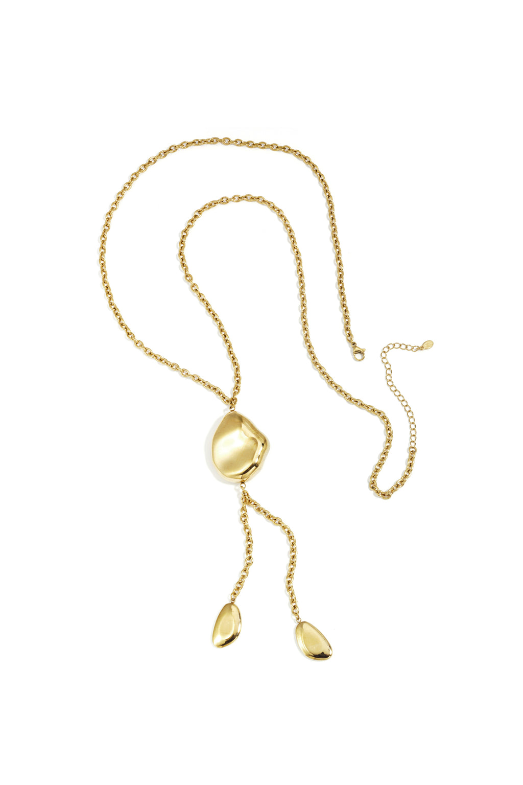 Pebble Strand lange ketting met organische kralen – NOLAH