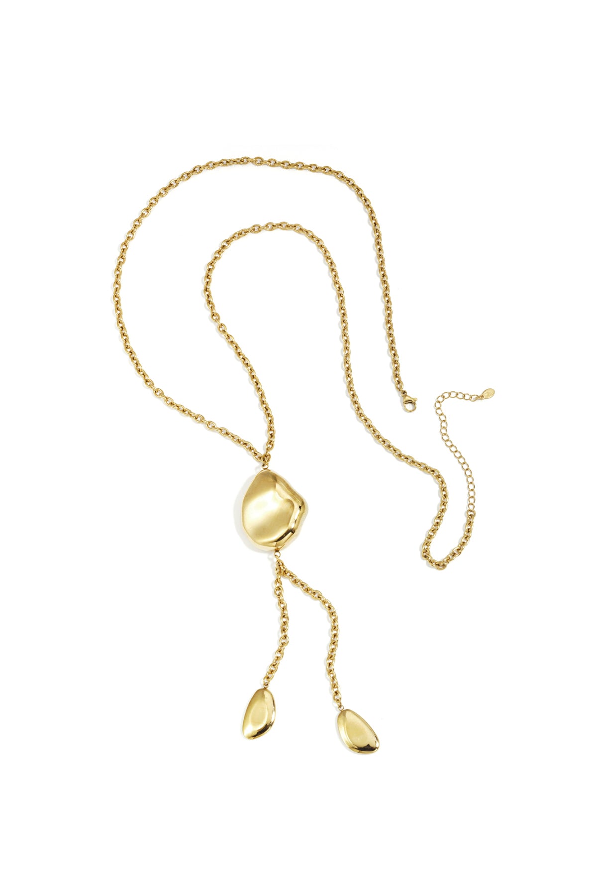 Pebble Strand lange ketting met organische kralen – NOLAH