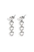 Heart Row oorbellen rij hartjes kleur – NOLAH