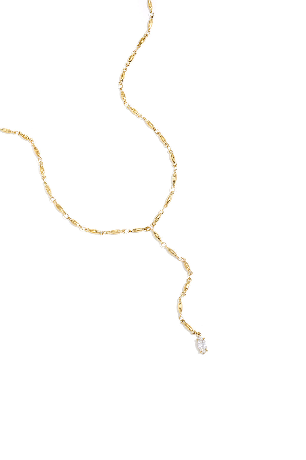 Drip Sparkle ketting met hangende strass Goudkleur – NOLAH
