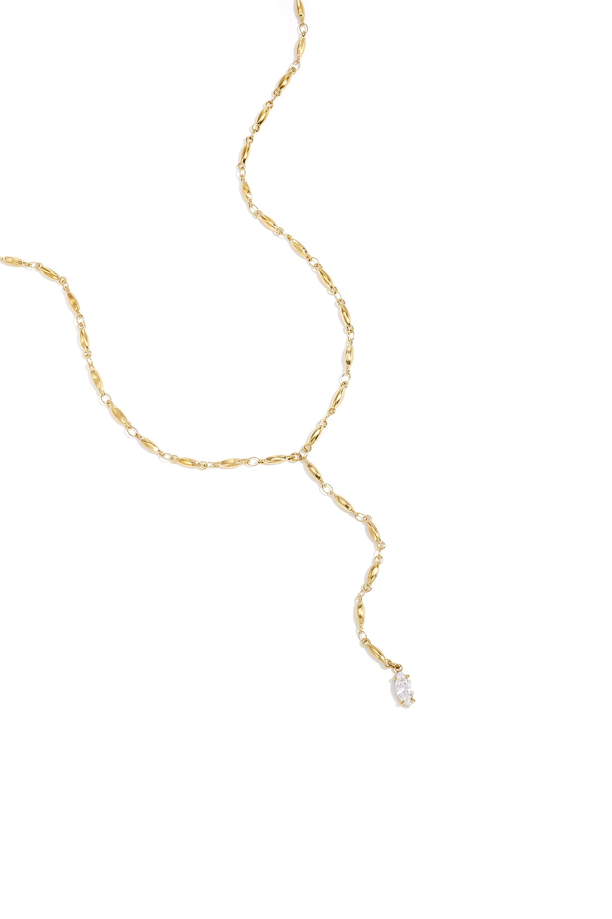 Drip Sparkle ketting met hangende strass Goudkleur – NOLAH