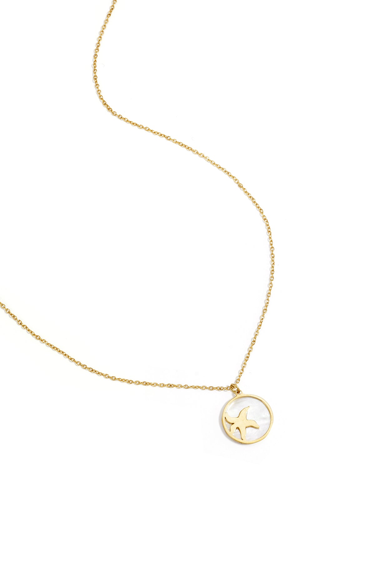 Sea Star ketting met zeester in cirkel Goudkleur – NOLAH
