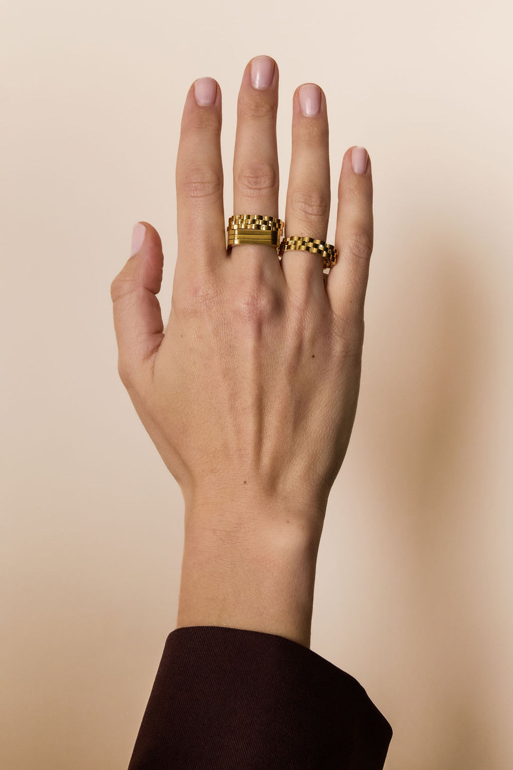 Pebble Ring minimalistische ring Goudkleur maat 17 – NOLAH