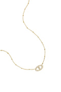 Glow Oval ketting met ovale zirconia hanger Goudkleur – NOLAH