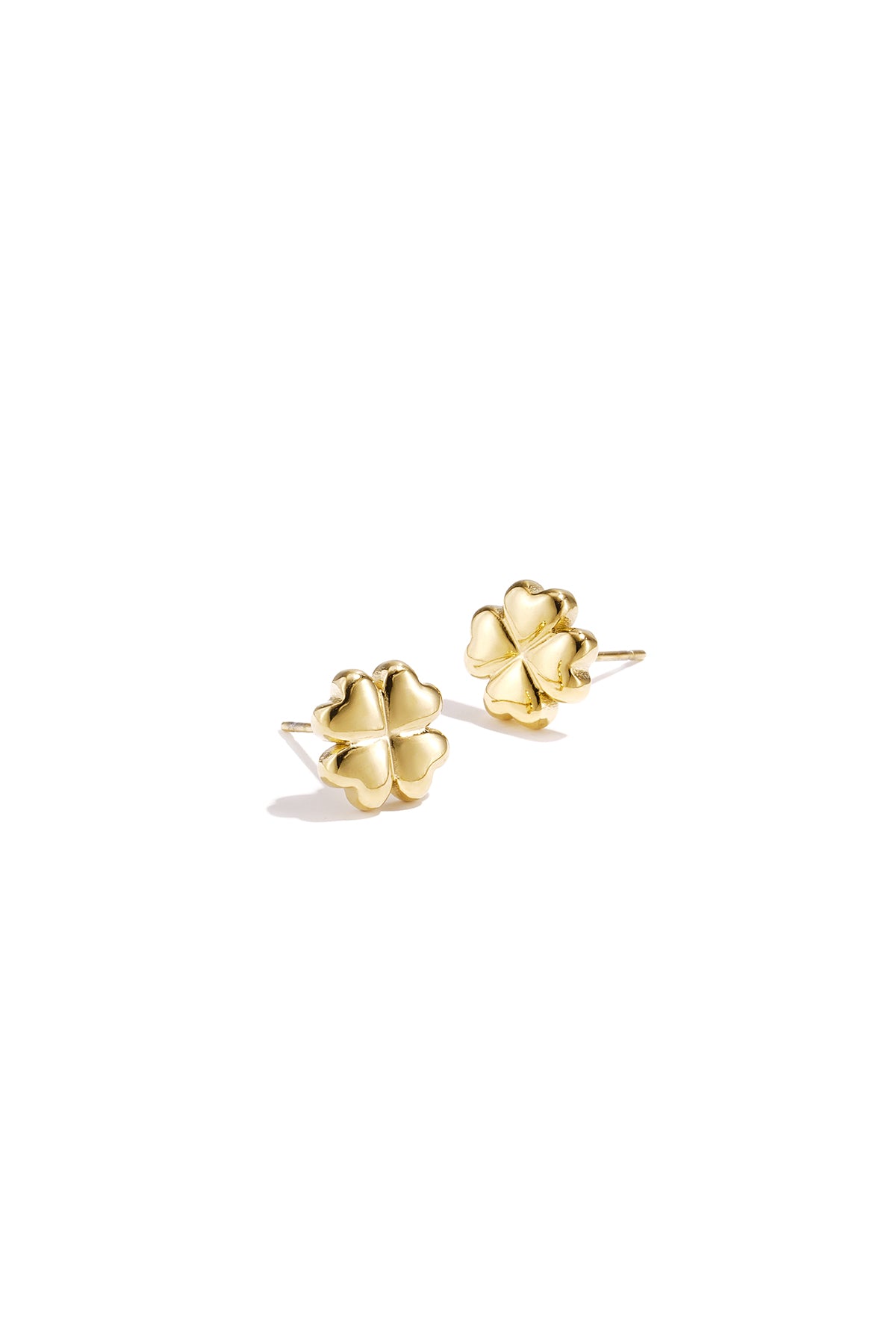 Mini Clover oorknopjes klaver goud – NOLAH