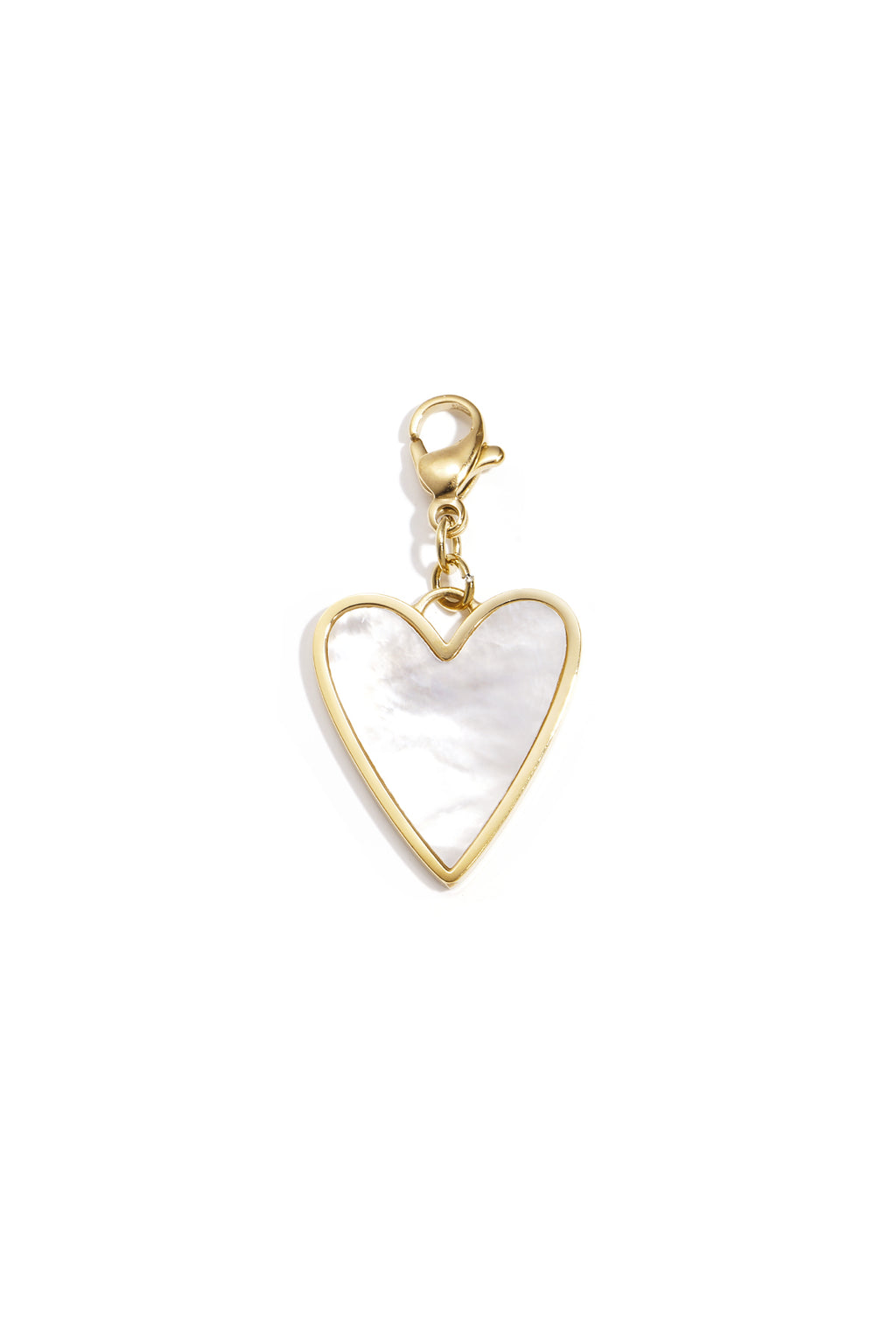 Pearly Heart parelmoer hart bedel goud – NOLAH
