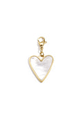 Pearly Heart parelmoer hart bedel goud – NOLAH