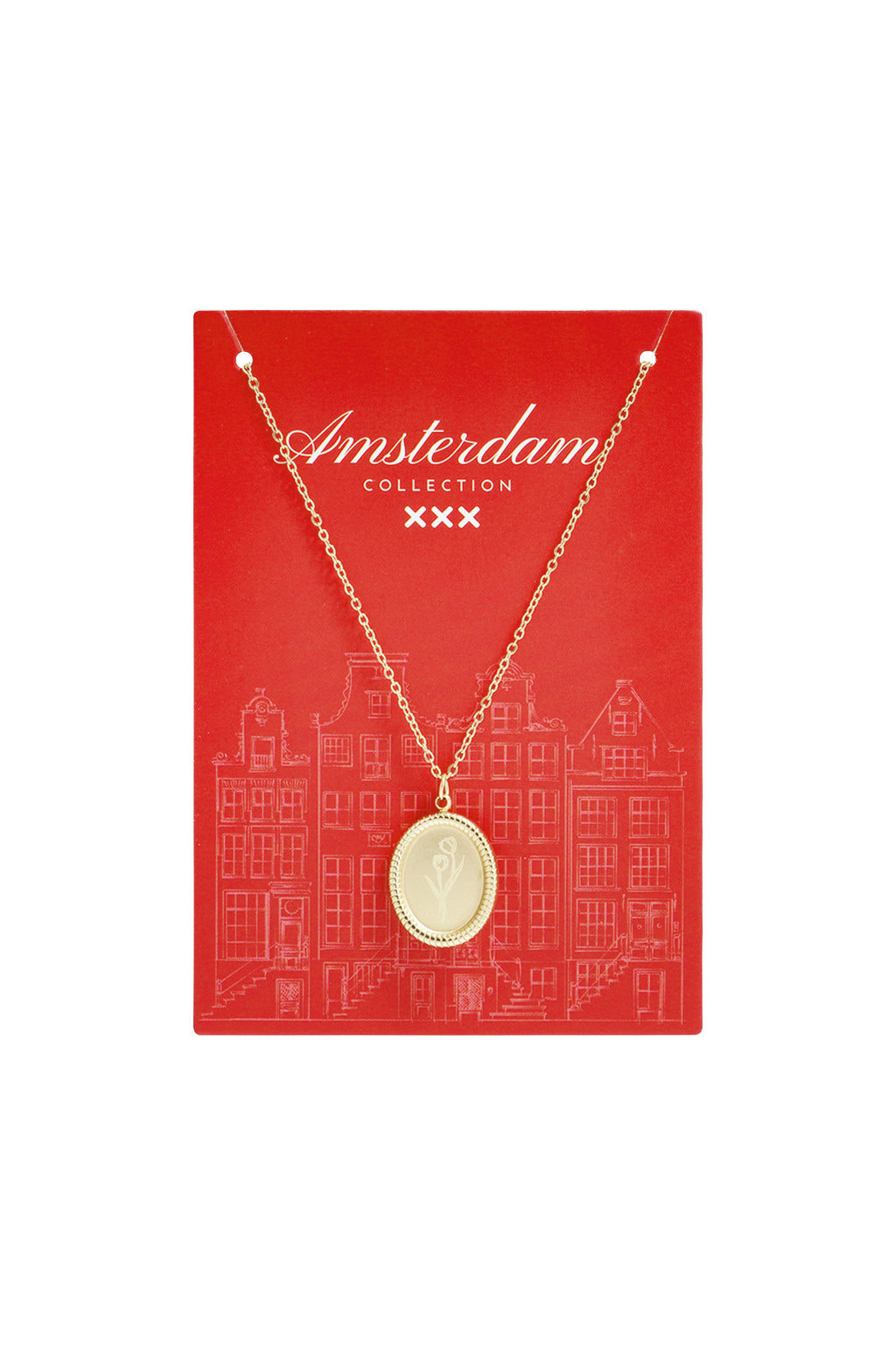 Tulp Bloom ketting met tulp hanger kleur – NOLAH