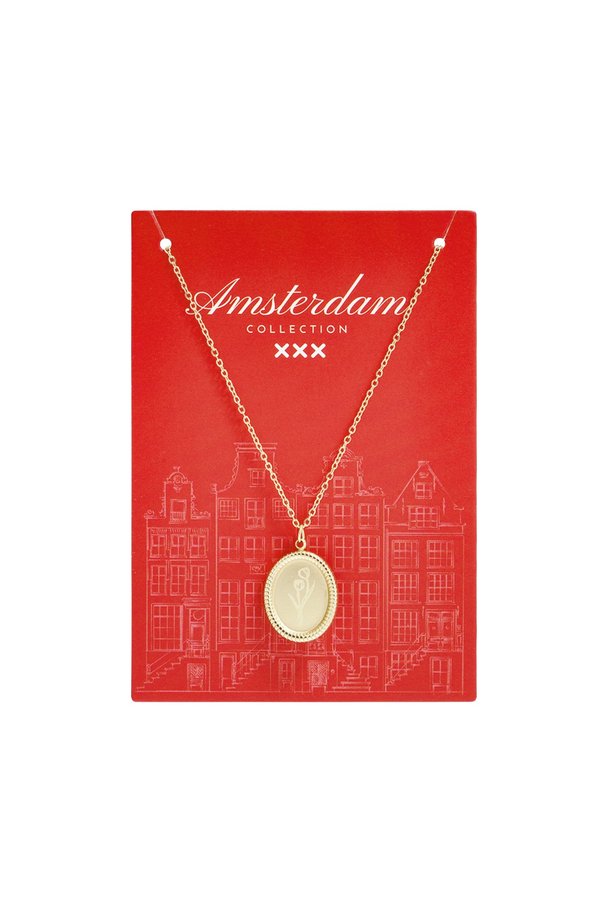 Tulp Bloom ketting met tulp hanger kleur – NOLAH