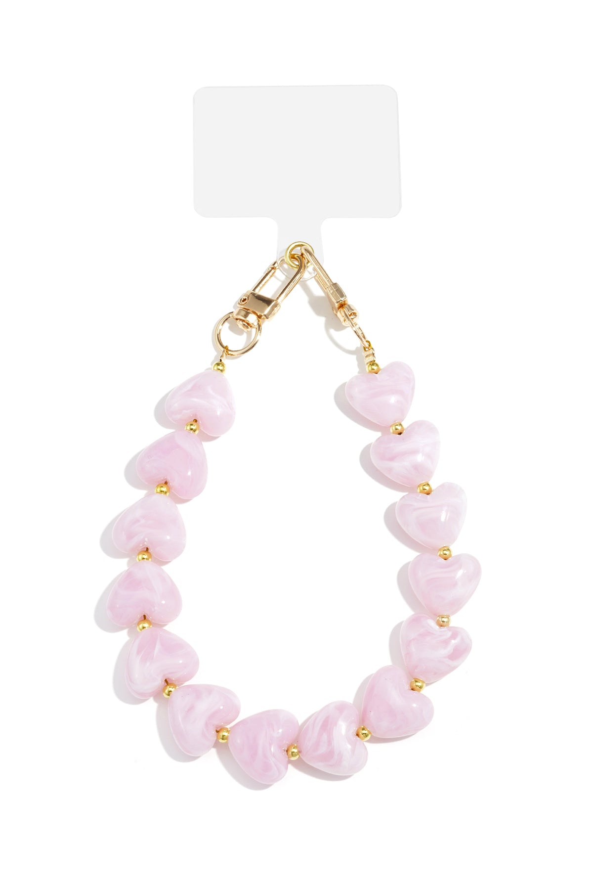 Lover's Cord telefoonsnoer met hartjes in Pauwblauw – NOLAH