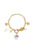 Charm Bangle armband zeester schelp goud – NOLAH