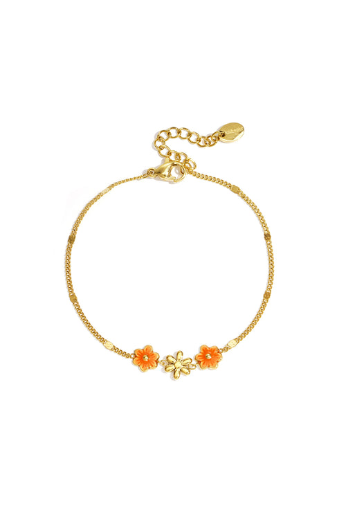 Bloom Bracelet armband met gekleurde bloemetjes goud – NOLAH