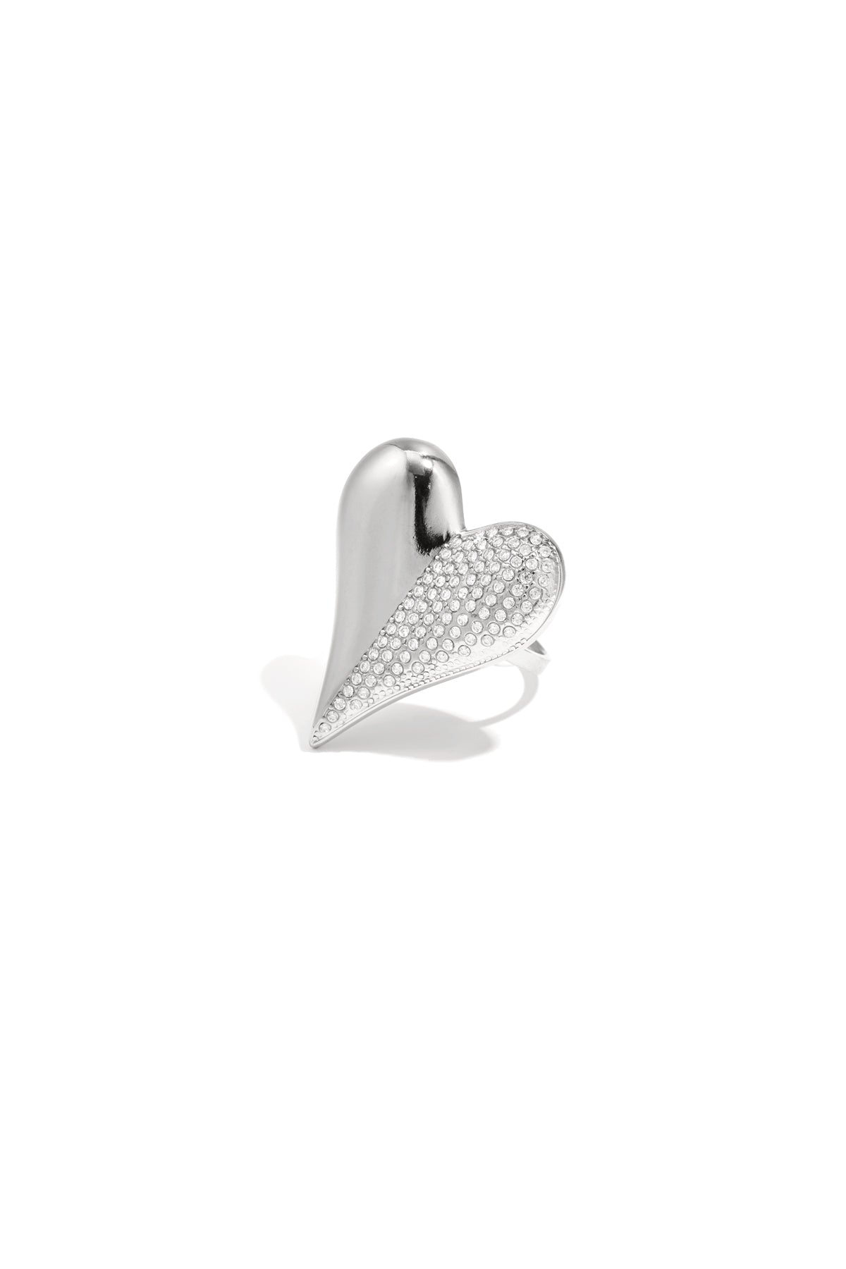 Heart Statement ring hart met strass kleur – NOLAH