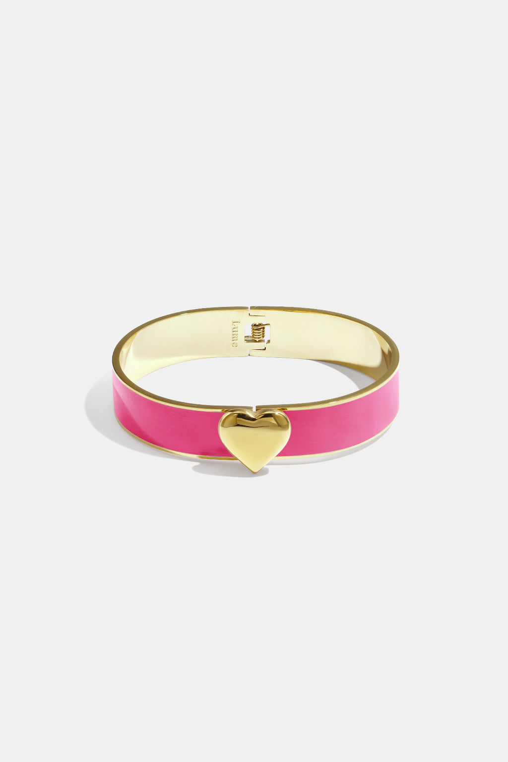 Heart Band armband 1,3 cm met hart Rozerood – NOLAH