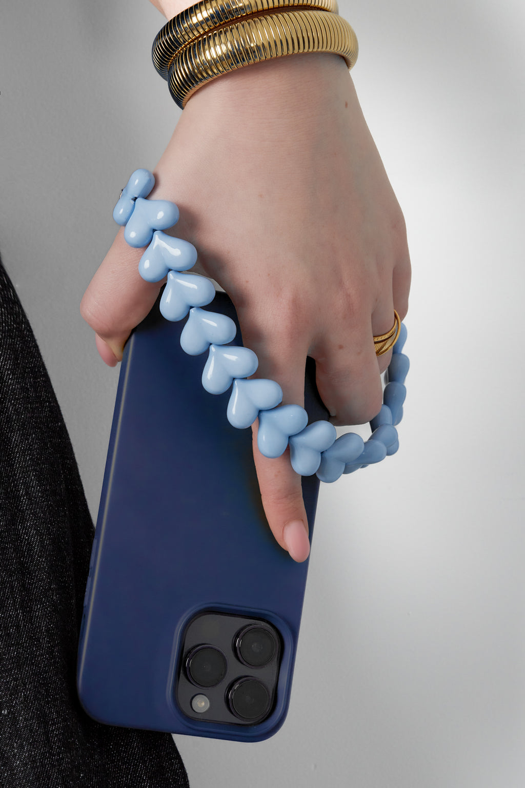 Heartbeat Cord telefoonkoord met hartjes Lichtroze – NOLAH