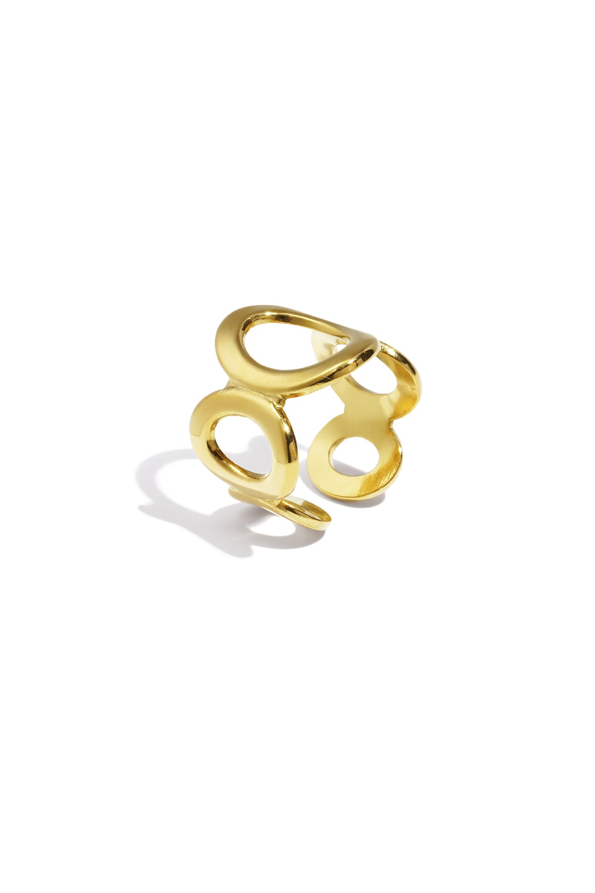 Loop Ring open cirkel ring Goudkleur – NOLAH
